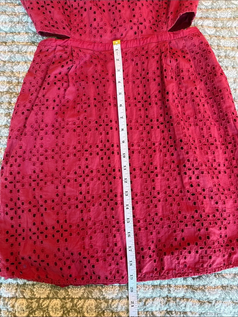 Madewell Raspberry Eyelet Mini Dress - Picture 7 of 7